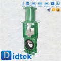 Didtek High Quality Pneumatic Actuator Resilient Seated Wafer Type Zero Downstream Leakage Slurry Knife Gate Valve